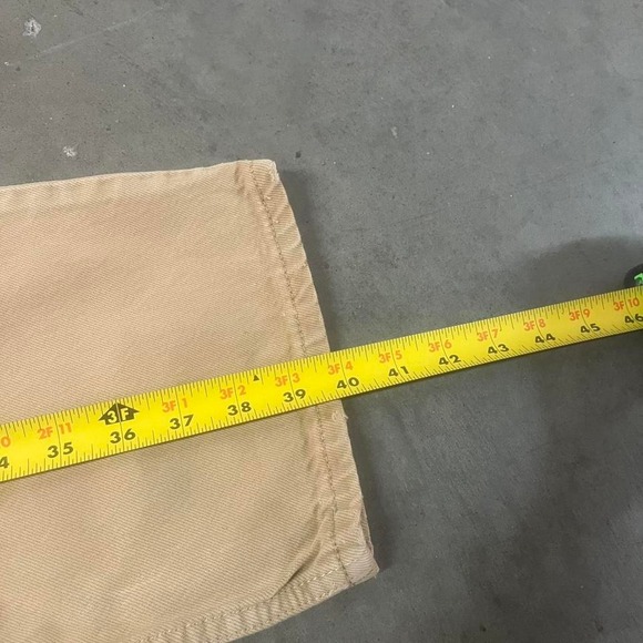 Vintage Levi's 550 relaxed fit men beige earth tone loose jeans USA made 2003 35 - Picture 8 of 8